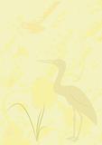 background with heron - vector