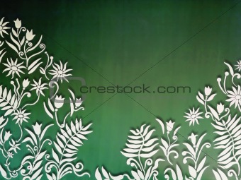 White Pattern on green
