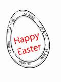 Happy Easter Greeting  rubber stamp stamp