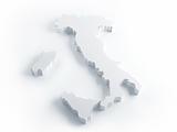 White threedimensional Italy