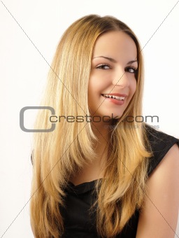 Pretty girl with long blond hair