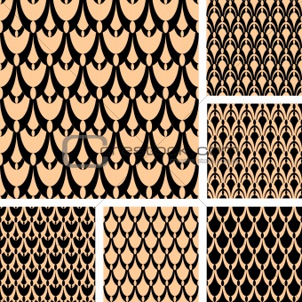 Seamless patterns set.