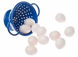 Colander with Hard Boiled Quail Eggs