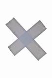 X Symbol in Duct or Gaffers Tape