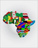 3d Africa map