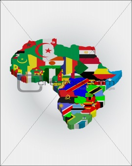3d Africa map