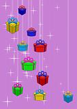 Gifts boxes and stars