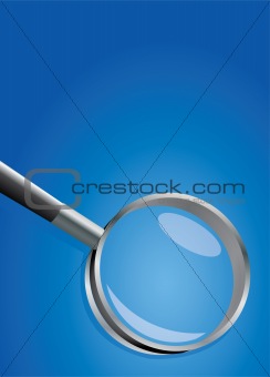 Abstract vector background with a magnifier