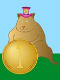 Hamster with a coin