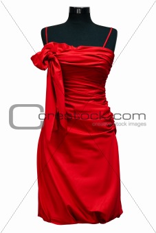 red female dress