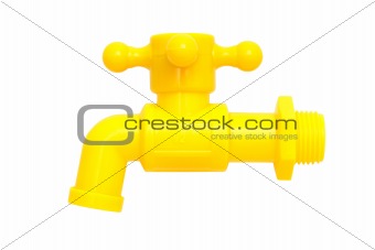 yellow plastic faucet