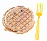 Frozen Blueberry Waffle with Fork