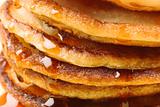 Pancakes stack close-up