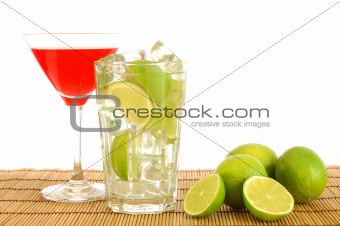 green and red cocktail