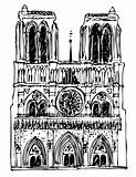 basilica Notre Dame - vector