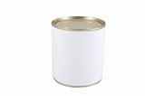 isolated white tin