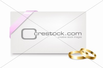 Blank Gift Tag With Wedding Rings