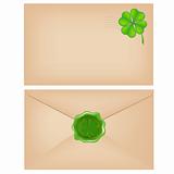 Envelopes With Wax Seal And Clover