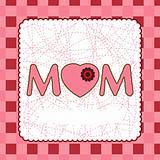 Mother's Day card template. EPS 8