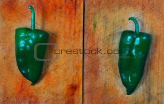 Poblano chili peppers chile
