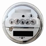 Analog electric meter display round glass cover