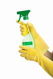 Spraying cleaner liquid