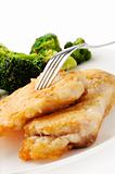 Broccoli and fish dish
