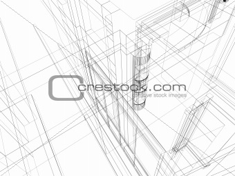 abstract scetch architectural construction