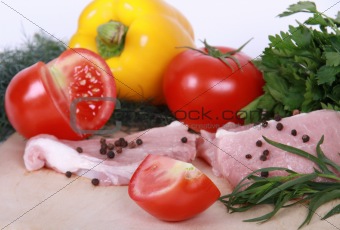  Meat and fresh vegetables