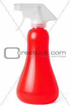 Red spray bottle