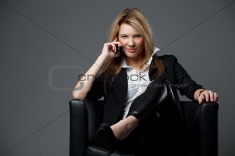 Woman talking over the phone