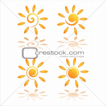 abstract suns icons