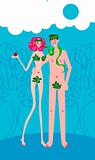 Adam & Eve woman and man
