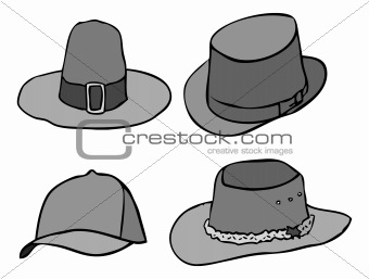 Divers hat, old and modern, vector
