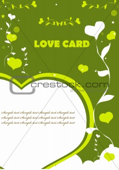 Love Valentin background eco green color