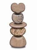 Stack of Balanced Rocks with Heart