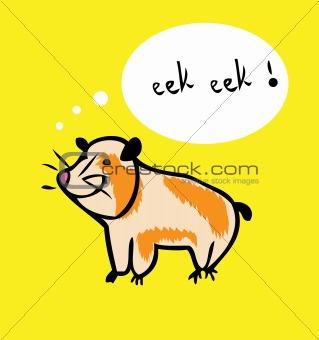 Hamster porpoise cartoon funny vector illustration
