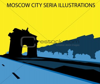 Moscow city vector silhouette Russia Moscow City Skyline Victory