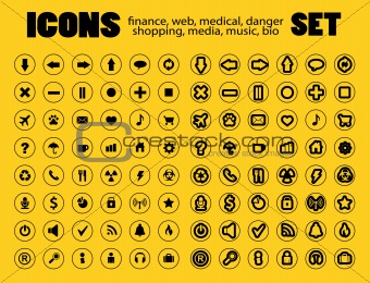 Vector Icons  Web, medical, media, shopping and other. Easy To E
