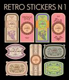 vector set: vintage labels