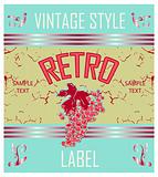 Vintage Label Grape Variant of design of a label for wine 