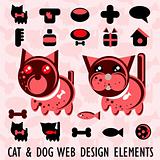 Big Pets web site icons set and background