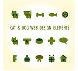 Cats, dogs and other pets and accessories icons 