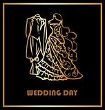 wedding couple greeting card template vector