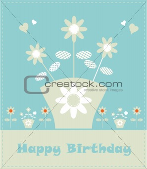 flower card design fake paper