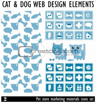 Designs of Pets and Other Related Items - Vector. Pet Store mark