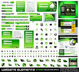 Green Web design elements extreme collection 