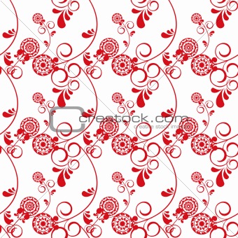 Seamless Abstract Floral  background pattern beige