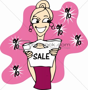 Beautiful shopping woman shopping girl vector illustration 