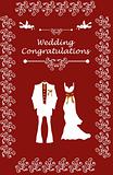 Wedding Bridal card with couple man woman Design elements0